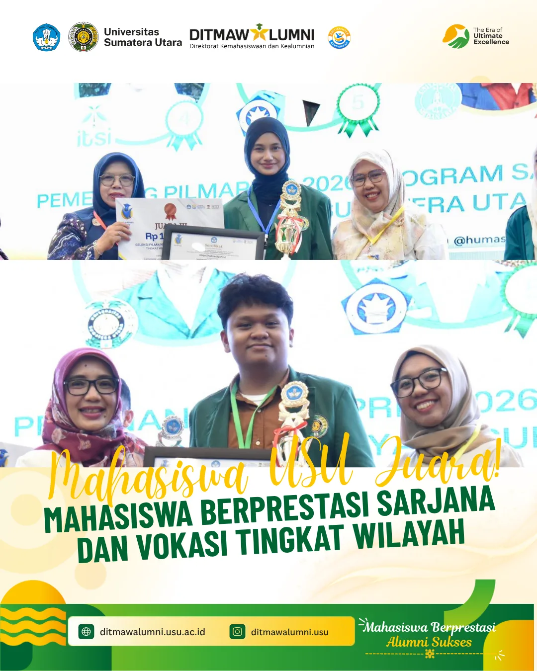 Mahasiswa USU Raih Prestasi Gemilang di Pilmapres Tingkat Wilayah Sumatera Utara 2026